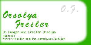 orsolya freiler business card